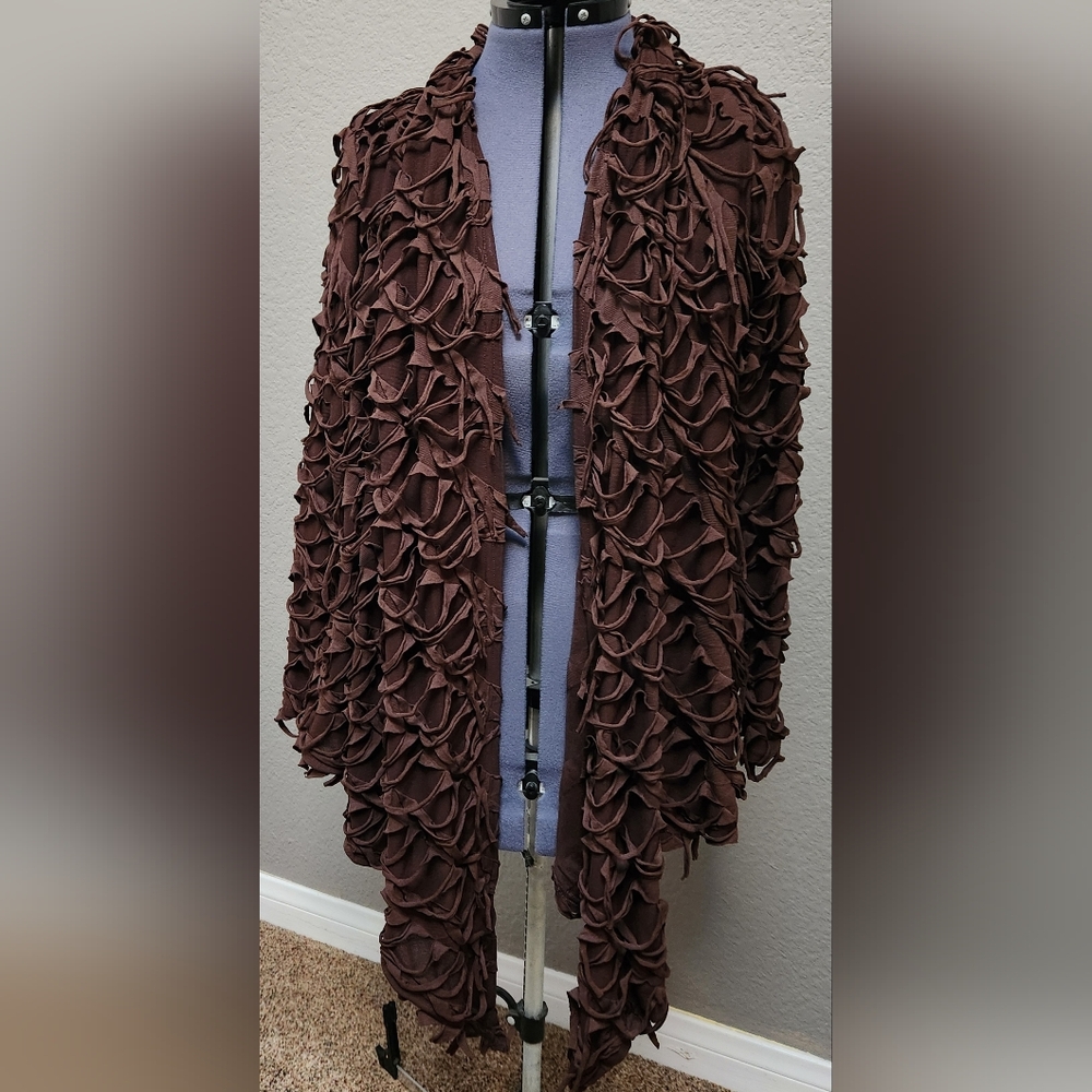 Moon and Light brown boho festival open cardigan